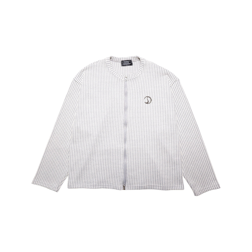 CRACK METAL KNIT ZIP