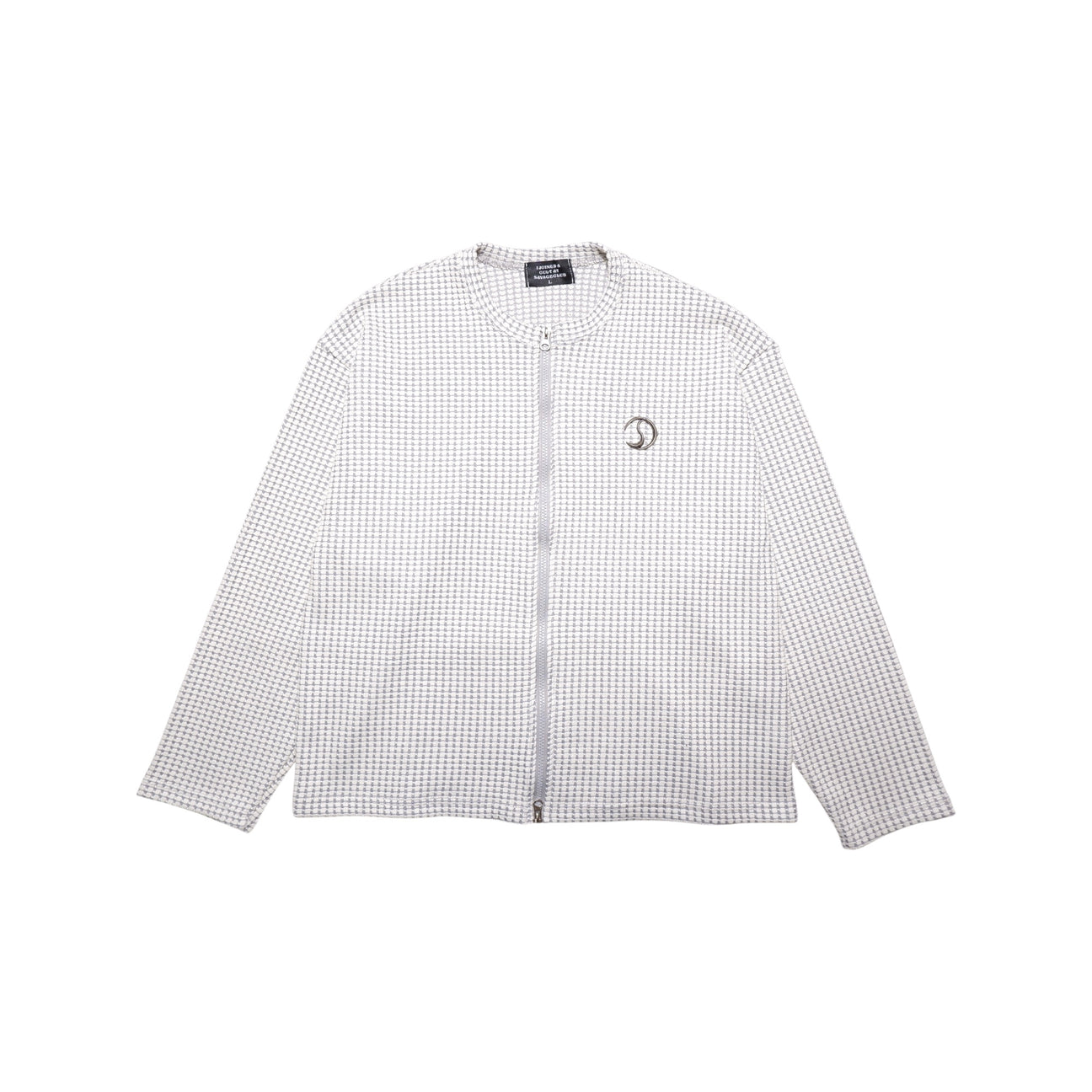 CRACK METAL KNIT ZIP