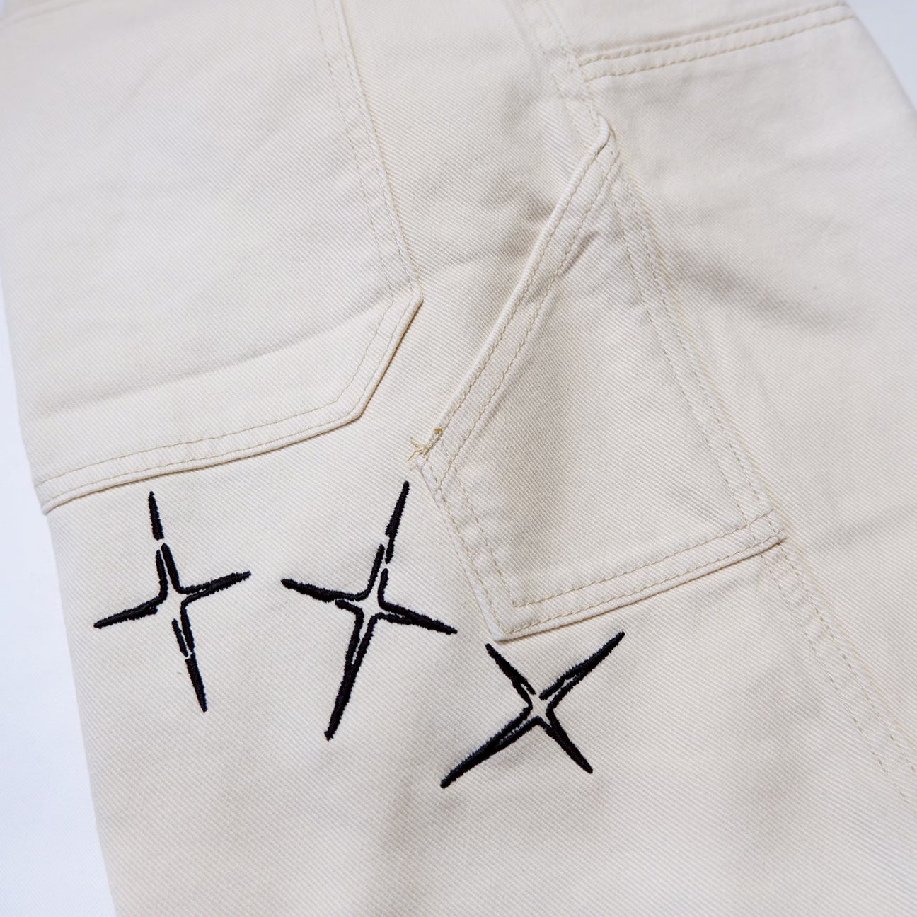 CROSS DRIP PAINTER PANTS