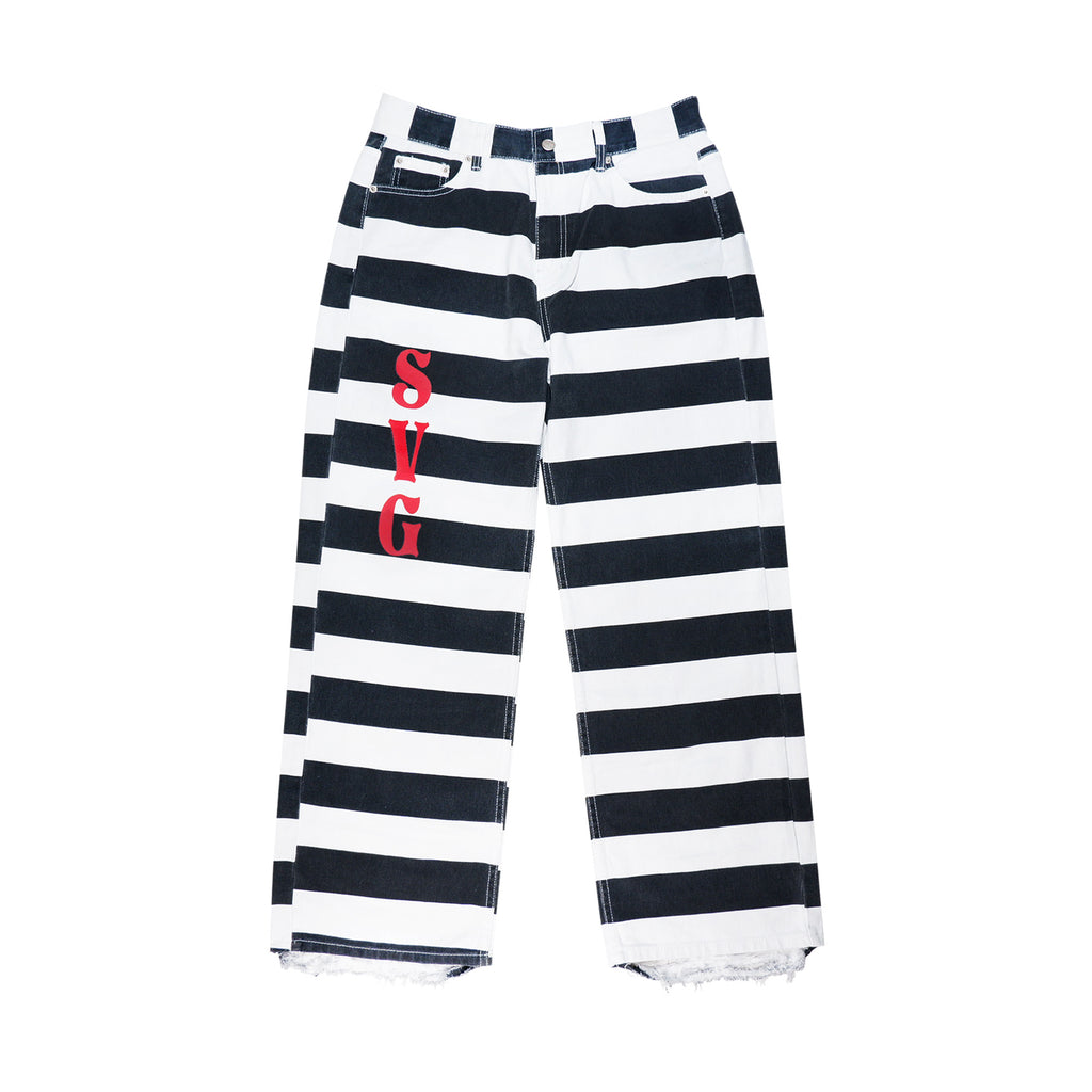 JAIL BORDER DENIM PANTS