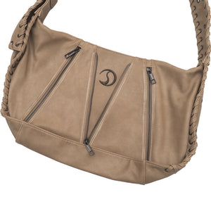 CRACK METAL ZIP SHOURDER BAG