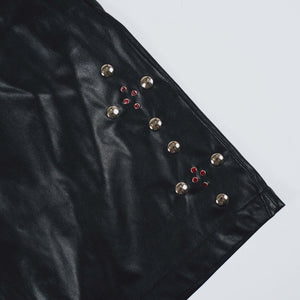 STUDS leather SHORTS