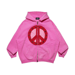 PEACE ZIP HOODIE