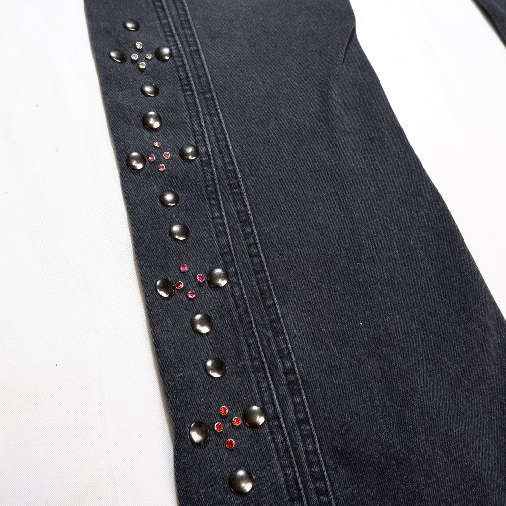 STUDS LINE DENIM PANTS