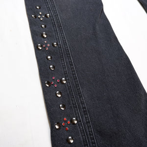 STUDS LINE DENIM PANTS