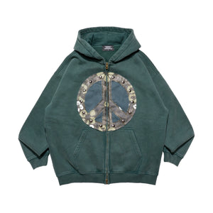 PEACE ZIP HOODIE