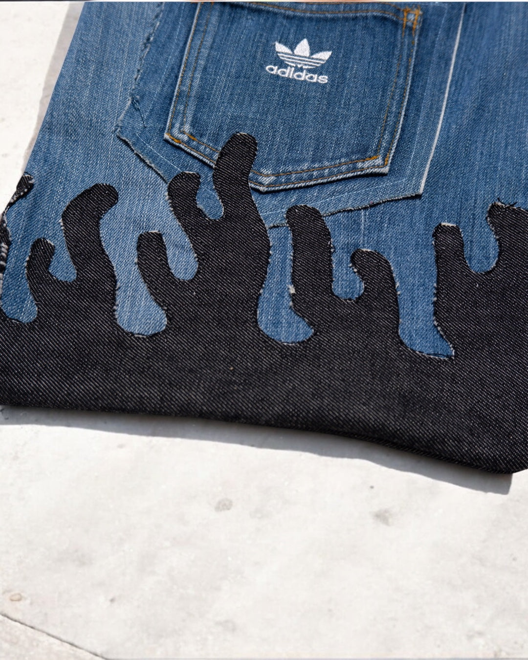 Fire denim tote bag b/b