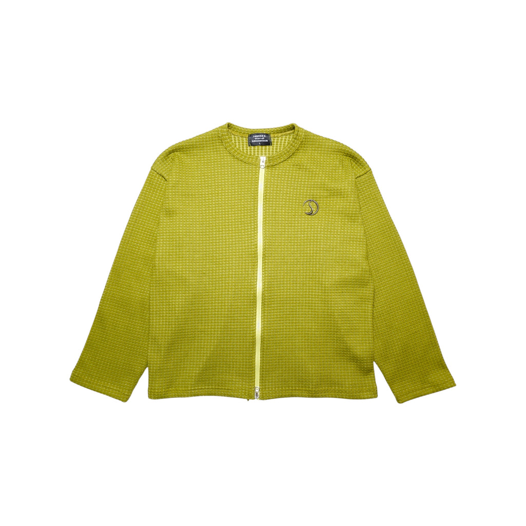 CRACK METAL KNIT ZIP