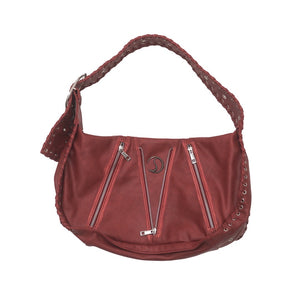 CRACK METAL ZIP SHOURDER BAG