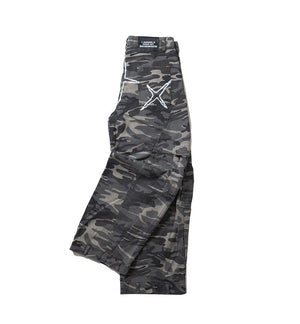 CROSS PAINT CAMO DENIM PANTS