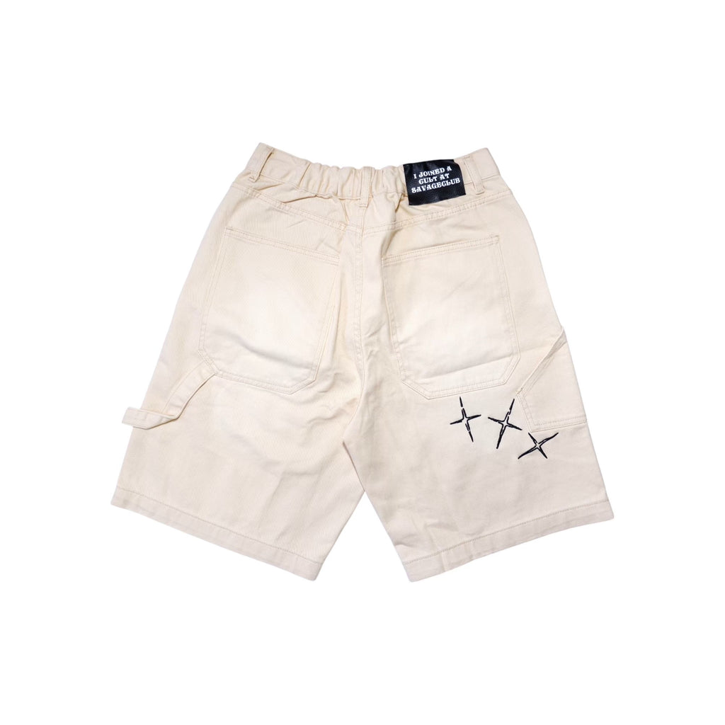 CROSS DRIP PAINTER PANTS