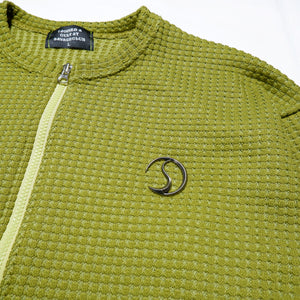 CRACK METAL KNIT ZIP