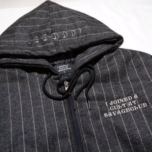 ASTRONOMY JESUS STRIPE ZIP HOODIE