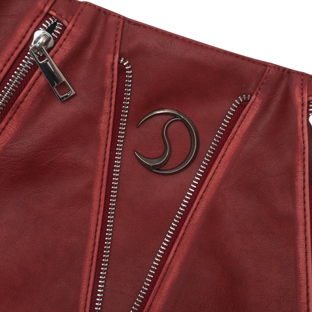 CRACK METAL ZIP SHOURDER BAG