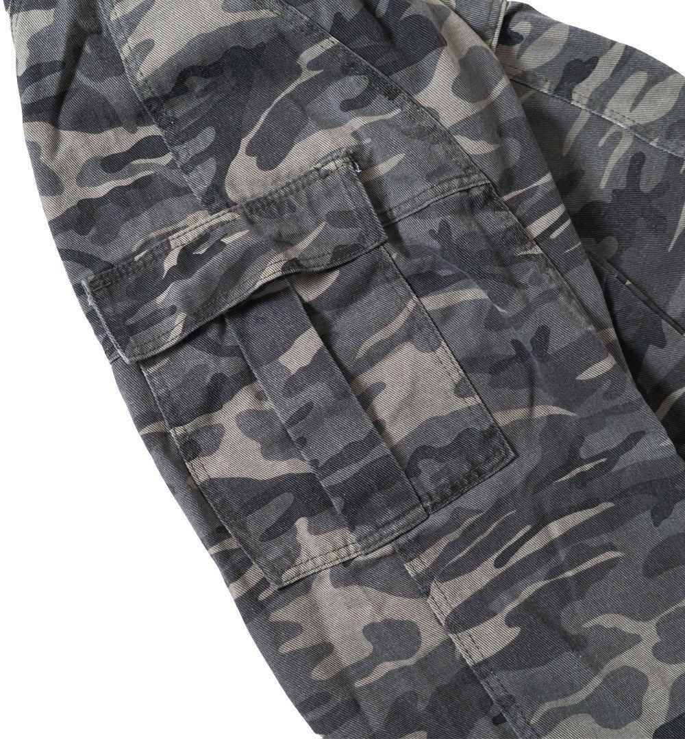 CROSS PAINT CAMO DENIM PANTS