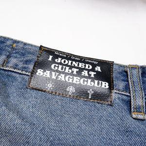 STUDS LINE DENIM PANTS