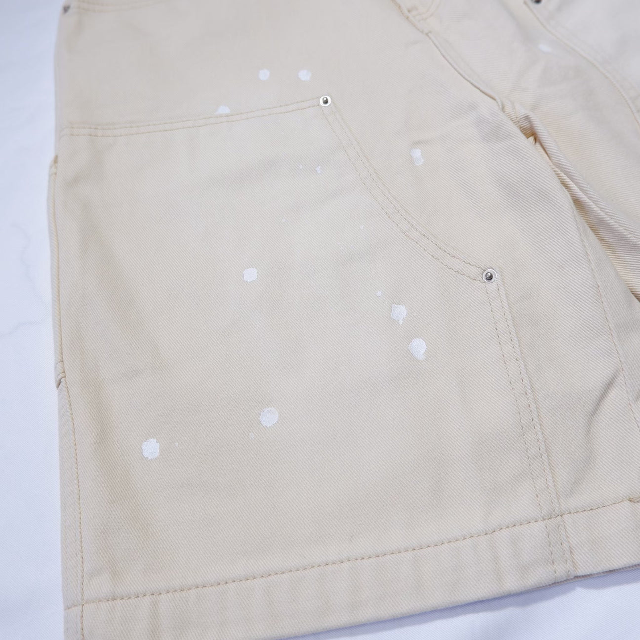 CROSS DRIP PAINTER PANTS