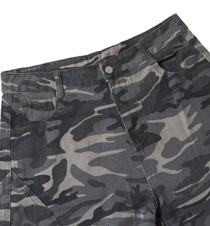 CROSS PAINT CAMO DENIM PANTS