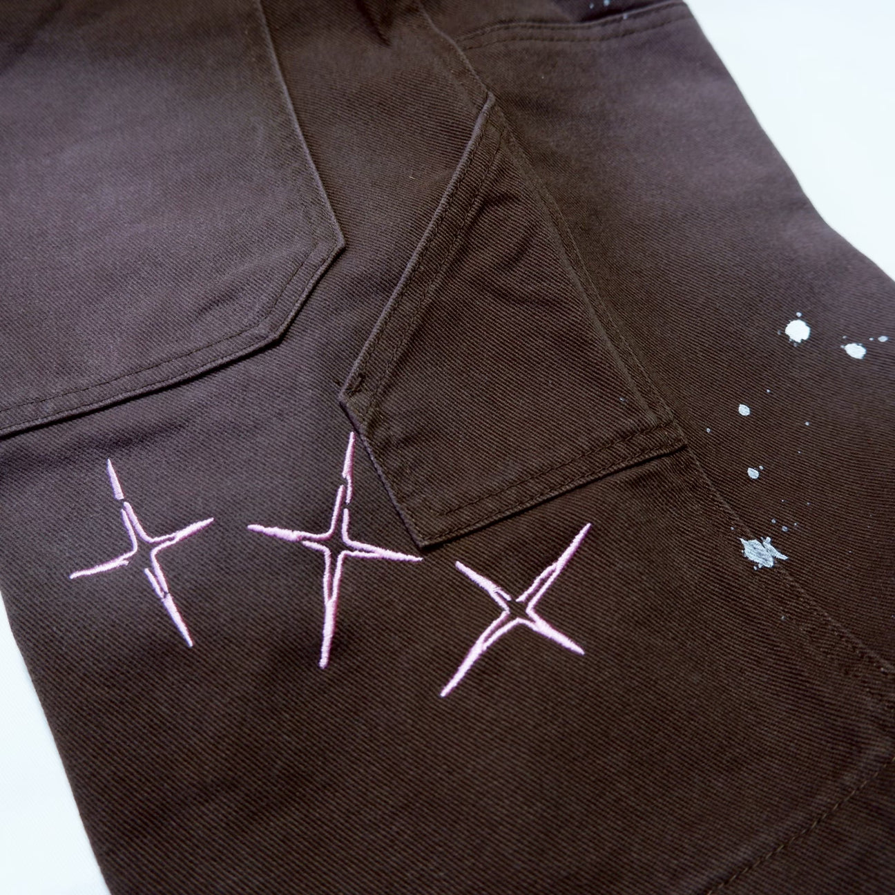 CROSS DRIP PAINTER PANTS