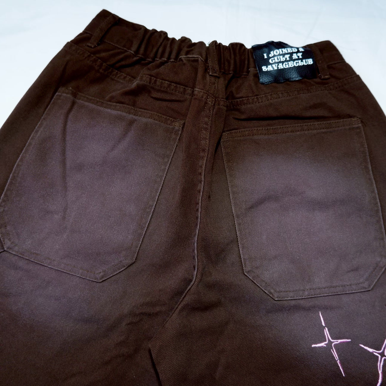 CROSS DRIP PAINTER PANTS