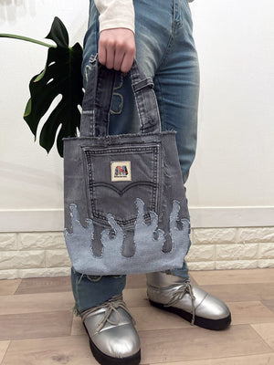 Fire denim tote bag c/b