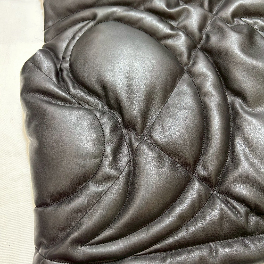 CRACK LEATHER DOWN VEST