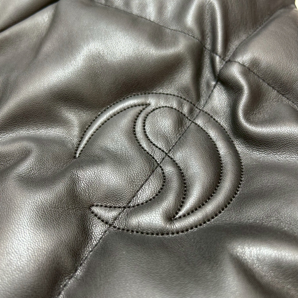 CRACK LEATHER DOWN VEST