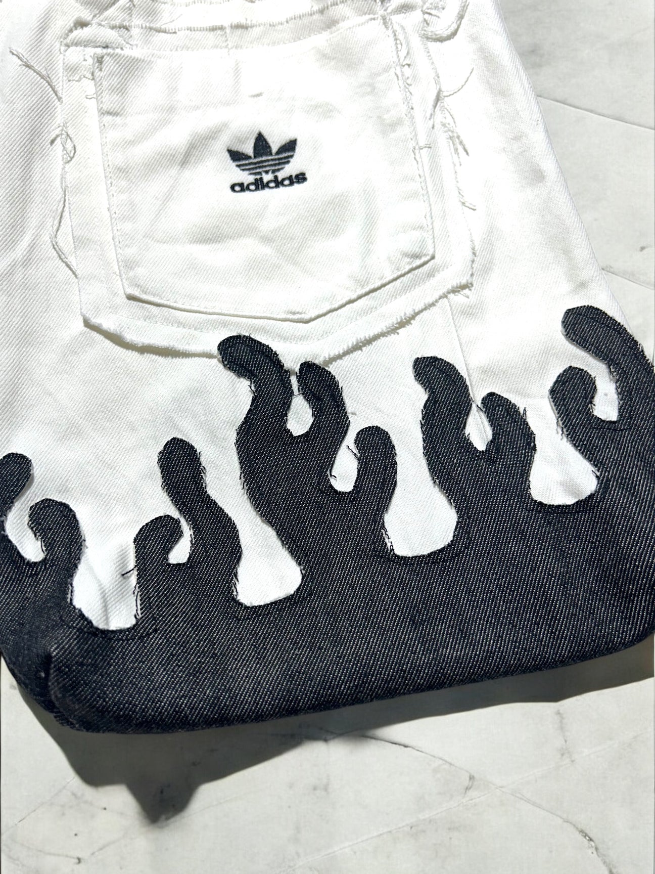 Fire denim tote bag w/b