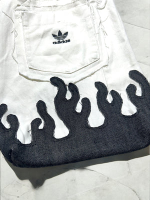 Fire denim tote bag w/b