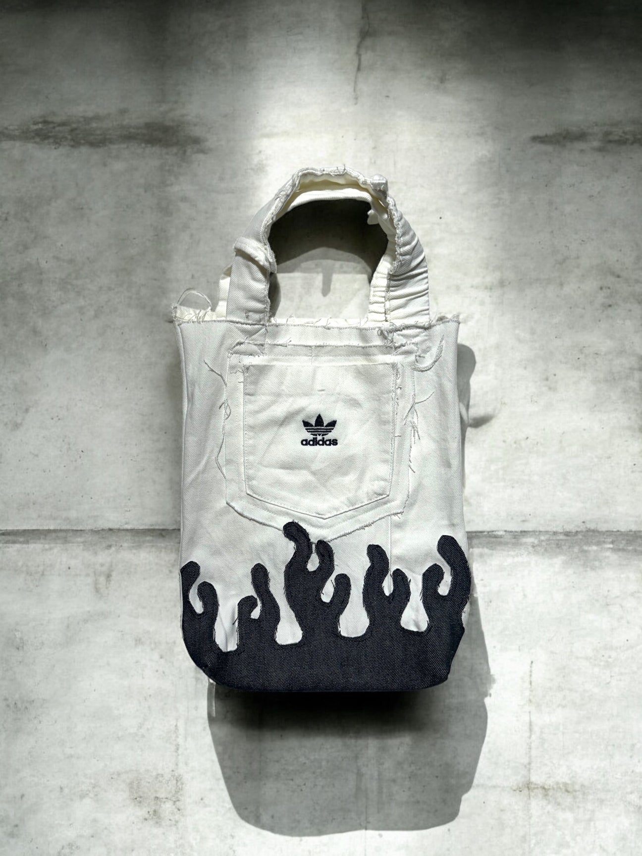Fire denim tote bag w/b
