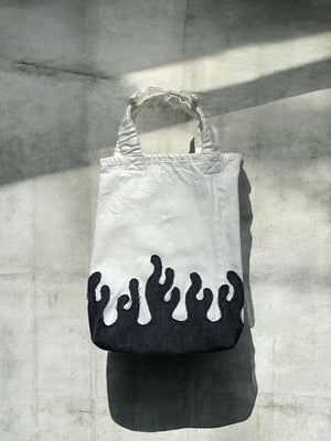 Fire denim tote bag w/b