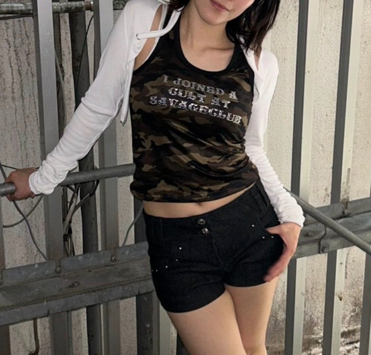 CULT STONE CAMO CAMISOLE