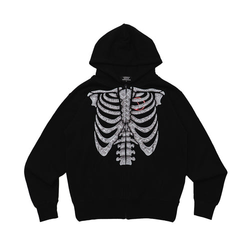 BONE ZIP HOODIE