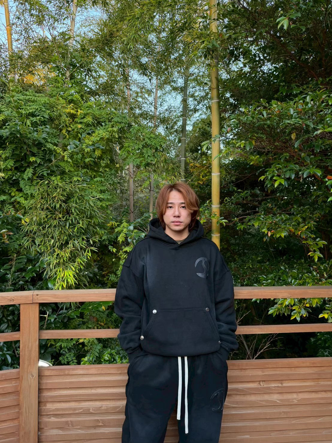 CRACK LEATHER HOODIE