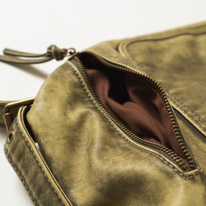 CRACK METAL LETHER TOTE BAG