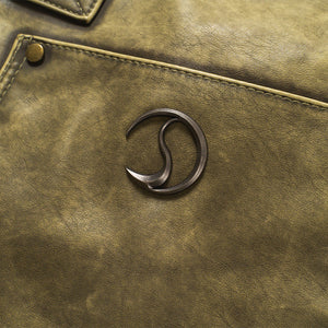 CRACK METAL LETHER TOTE BAG