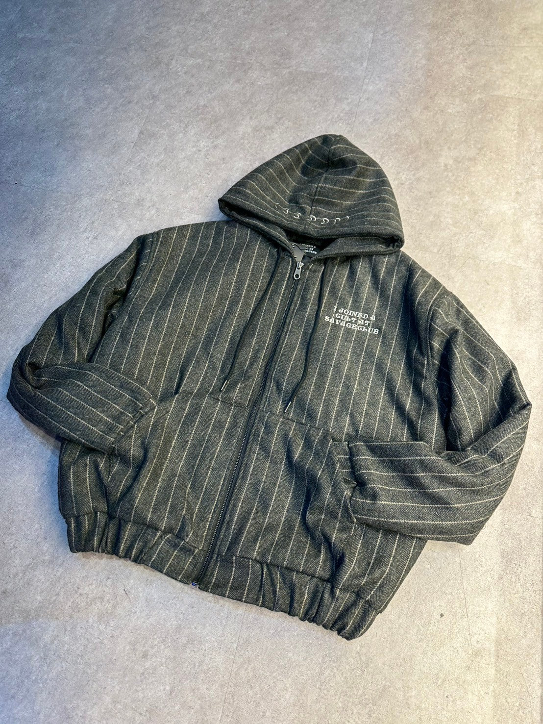 ASTRONOMY JESUS STRIPE ZIP HOODIE