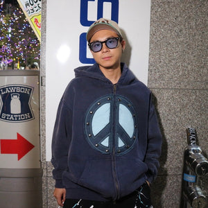 PEACE ZIP HOODIE
