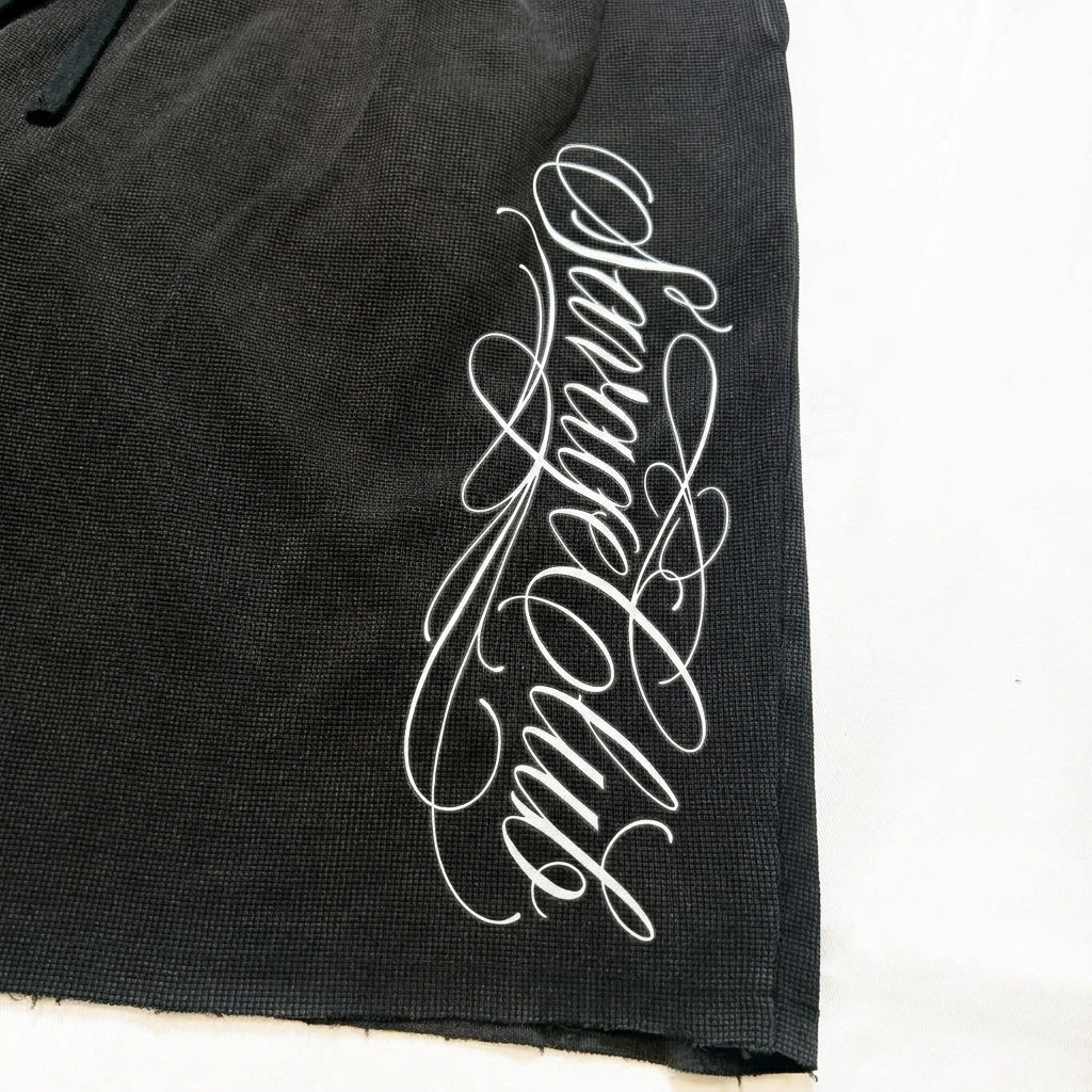 JESUS LETTERING WAFFLE SHORTS
