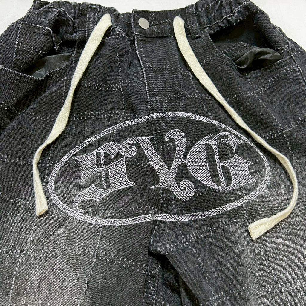 SVG NEEDLE PUNCH DENIMPANTS