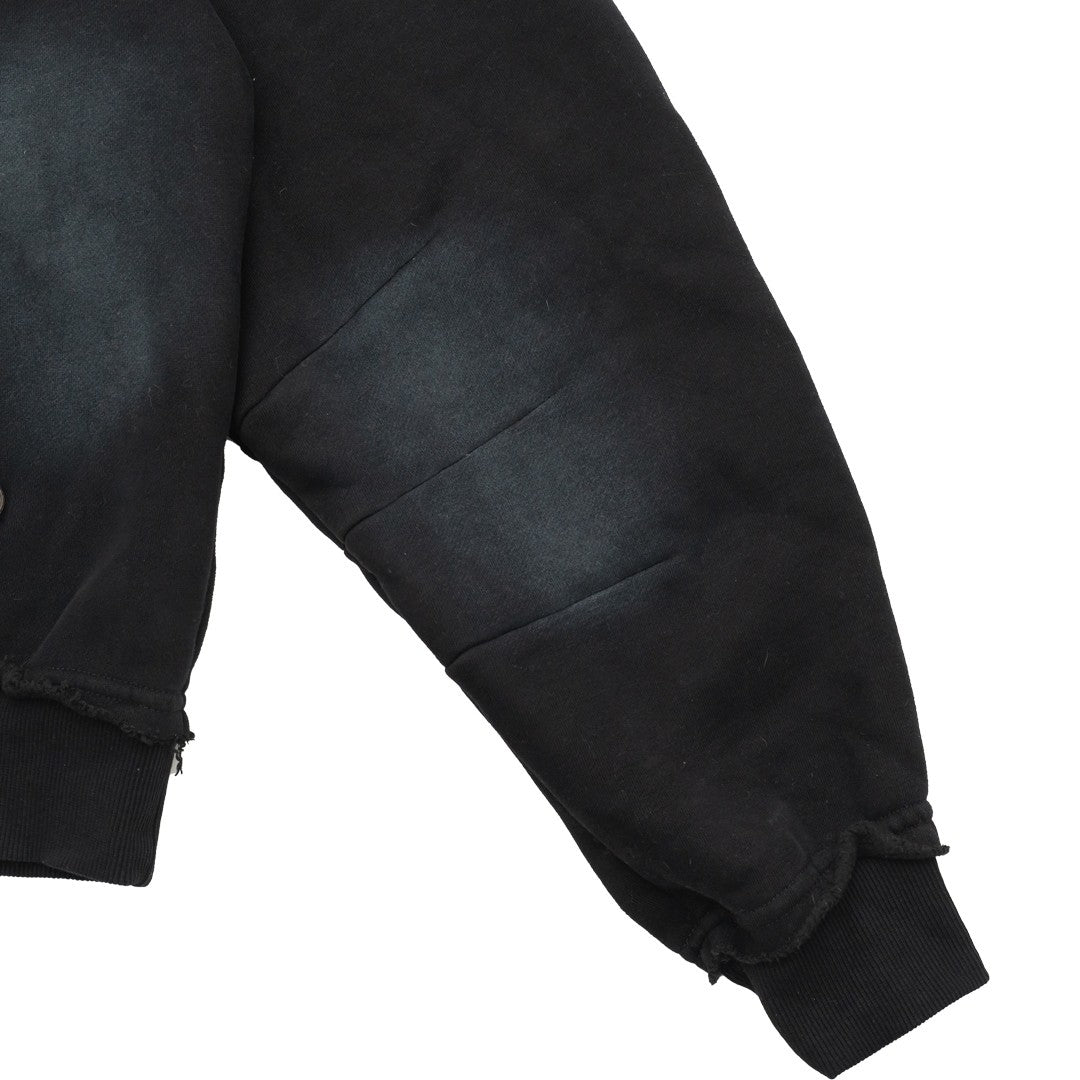 CRACK LEATHER HOODIE