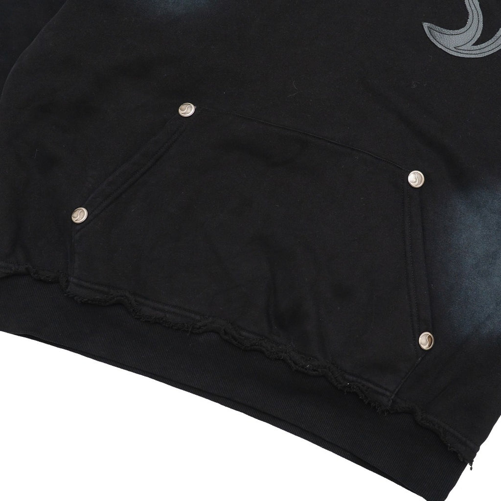 CRACK LEATHER HOODIE