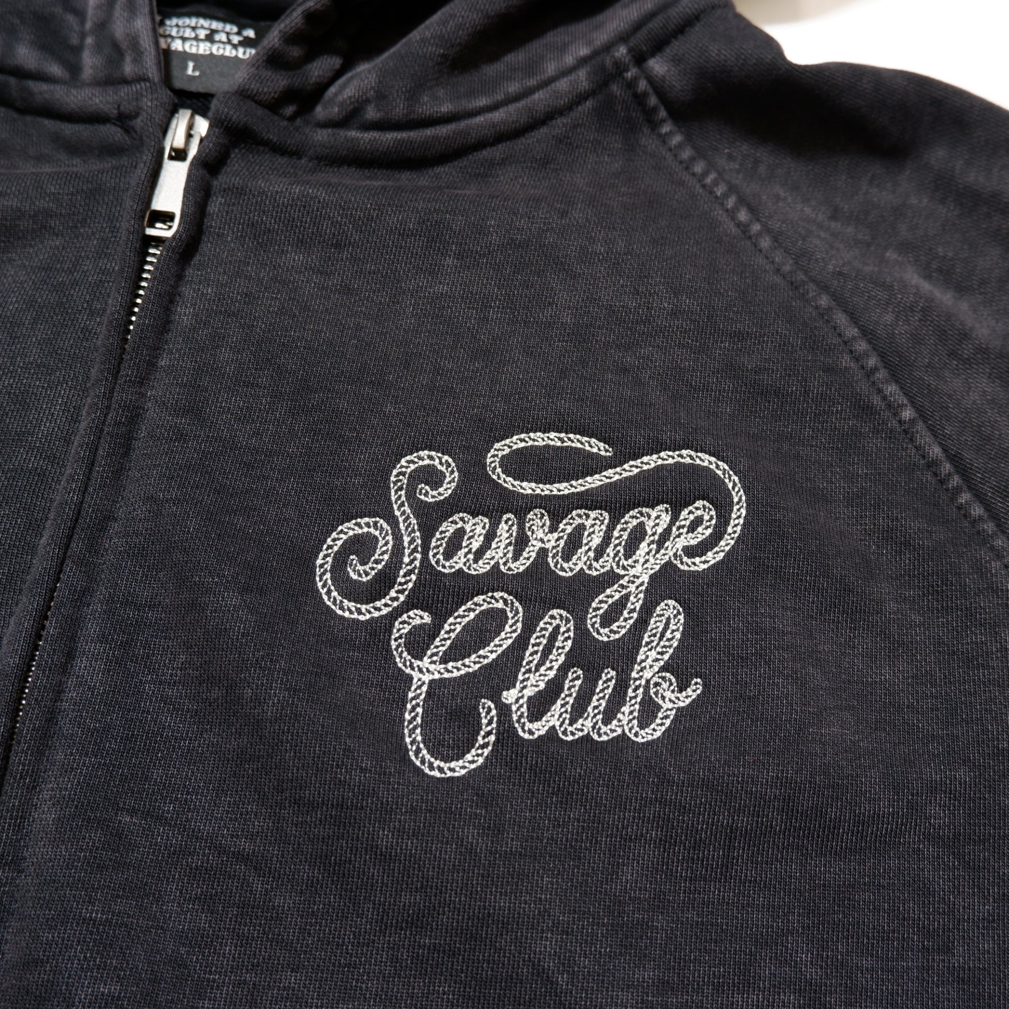 ROPE STUDS ZIP HOODIE
