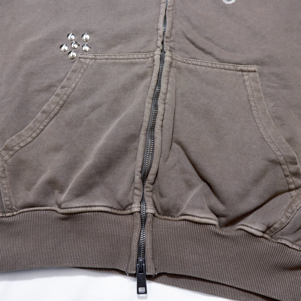 ROPE STUDS ZIP HOODIE