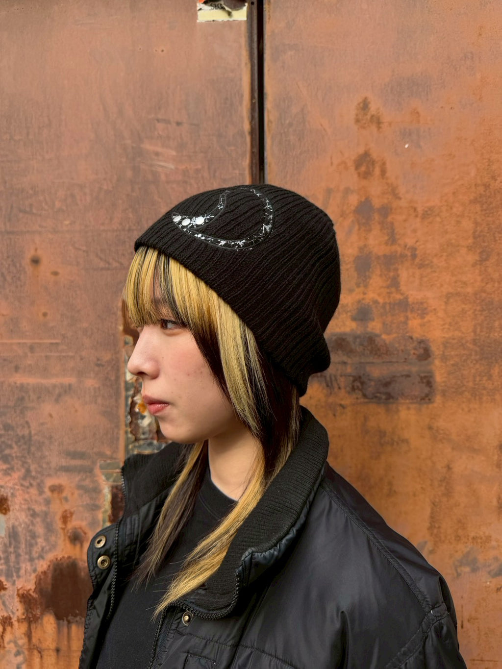 CRACK METALLIC RACE BEANIE