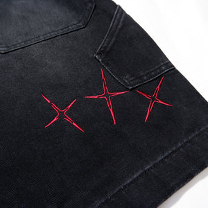 CROSS DRIP PAINTER PANTS