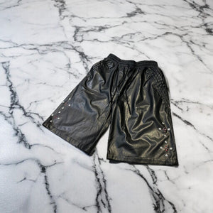 STUDS leather SHORTS