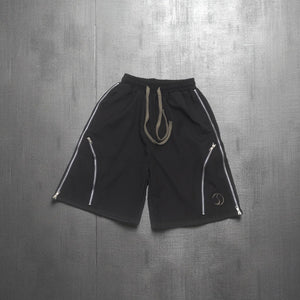 CRACK METAL ZIP SHORTS