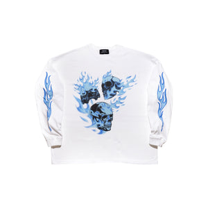 skull flame L/S TEE