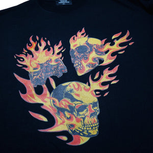 skull flame L/S TEE